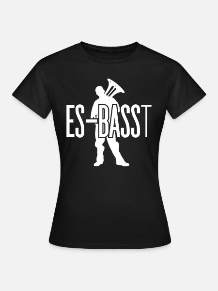 es basst | es-bass es-tuba tuba helikon bass blech - Frauen T-Shirt - Schwarz
