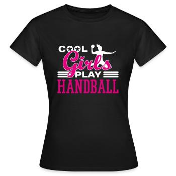 Handball Handballerin Handballspielerin Geschenk - Frauen T-Shirt - Schwarz - Vorne - AI Model Female 172 dark (172cm)