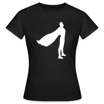 SUPERHERO - Super Papa Hero Daddy Father's Day - Women's T-Shirt - black - Front - AI Model Female 172 dark (172cm)
