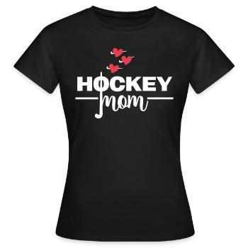 feldhockey hockeymom hockey fieldhockey - Women's T-Shirt - black - Front - AI Model Female 172 dark (172cm)