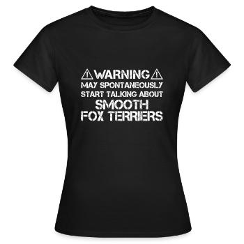 Fox Terrier lisse - T-shirt Femme - noir - Devant - AI Model Female 172 dark (172cm)