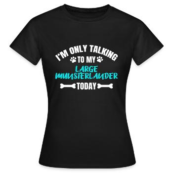 Large Munsterlander - Women's T-Shirt - black - Front - AI Model Female 172 dark (172cm)