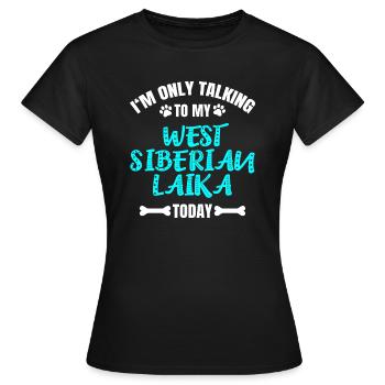 Laïka de Sibérie occidentale - T-shirt Femme - noir - Devant - AI Model Female 172 dark (172cm)