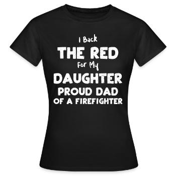 I Back The Red For My Daughter P... - Women's T-Shirt - black - Front - AI Model Female 172 dark (172cm)