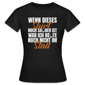 Horse Owner Stable Shirt Horse Stable Riding Stable - Women's T-Shirt - black - Front - AI Model Female 172 dark (172cm)