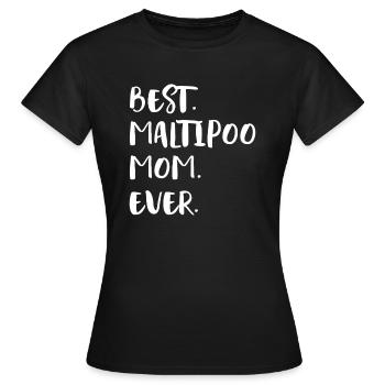 Maltipoo - T-shirt Femme - noir - Devant - AI Model Female 172 dark (172cm)