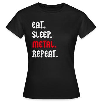 Heavy Metal Fan Festival Band Metaller Metalhead - T-shirt Femme - noir - Devant - AI Model Female 172 dark (172cm)