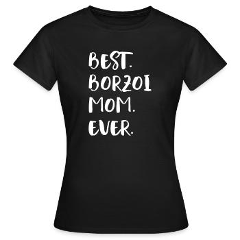 Borzoi Borzoi Barzaia Russian Greyhound - Women's T-Shirt - black - Front - AI Model Female 172 dark (172cm)
