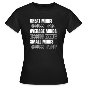 Stupidity Intelligence Gossip Stupid Intelligent IQ - Women's T-Shirt - black - Front - AI Model Female 172 dark (172cm)