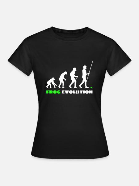 Frosch Evolution - Frauen T-Shirt - Schwarz