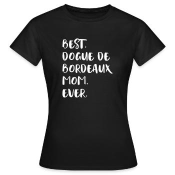 Bordeauxdogge Dogue de Bordeaux - T-shirt Femme - noir - Devant - AI Model Female 172 dark (172cm)
