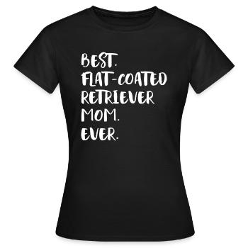 Flat-Coated Retriever - Frauen T-Shirt - Schwarz - Vorne - AI Model Female 172 dark (172cm)