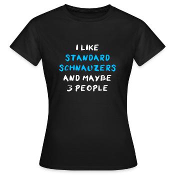 Standard Schnauzer - Frauen T-Shirt - Schwarz - Vorne - AI Model Female 172 dark (172cm)