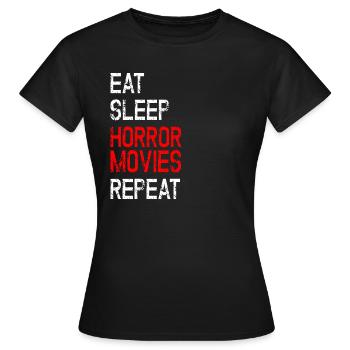 Horrorfilme Horrorfilm Liebhaber Fan - Frauen T-Shirt - Schwarz - Vorne - AI Model Female 172 dark (172cm)