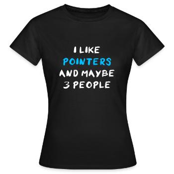 Pointeur - T-shirt Femme - noir - Devant - AI Model Female 172 dark (172cm)