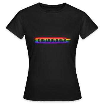 Queer Thinker - Women's T-Shirt - black - Front - AI Model Female 172 dark (172cm)