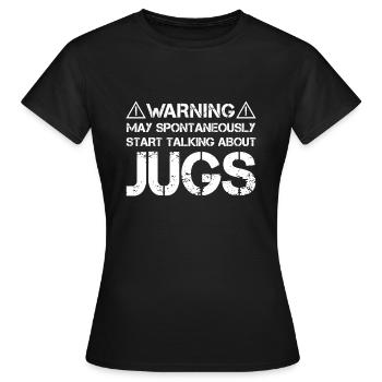 Jug Hund Jack Russell Terrier Mops Mischling - Frauen T-Shirt - Schwarz - Vorne - AI Model Female 172 dark (172cm)