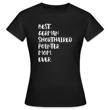 Deutsch Kurzhaar German Shorthaired Pointer - Women's T-Shirt - black - Front - AI Model Female 172 dark (172cm)