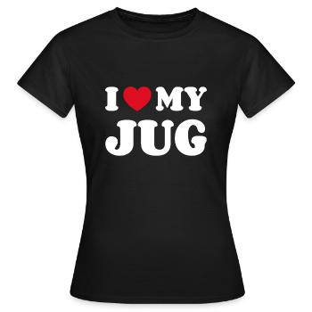 J'aime ma cruche - T-shirt Femme - noir - Devant - AI Model Female 172 dark (172cm)