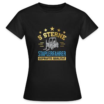 Forklift / forklift driver - Women's T-Shirt - black - Front - AI Model Female 172 dark (172cm)