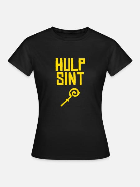 Hulp Sint Sinterklaas - Frauen T-Shirt - Schwarz