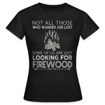 Nicht alle, die wandern, sind verloren - Frauen T-Shirt - Schwarz - Vorne - AI Model Female 172 dark (172cm)