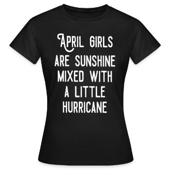 Avril filles de soleil sont mélangés - T-shirt Femme - noir - Devant - AI Model Female 172 dark (172cm)