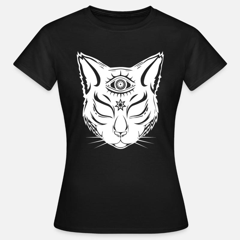 Cat with the third eye - above-ground - Women's T-Shirt - black