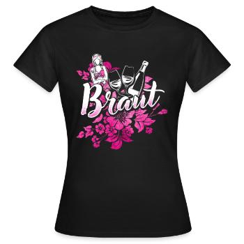 JGA, Hochzeit, Braut - Frauen T-Shirt - Schwarz - Vorne - AI Model Female 172 dark (172cm)