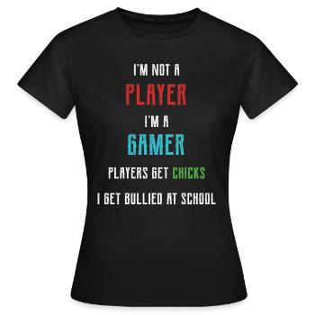 Je suis un joueur, pas un joueur Je suis un joueur - T-shirt Femme - noir - Devant - AI Model Female 172 dark (172cm)