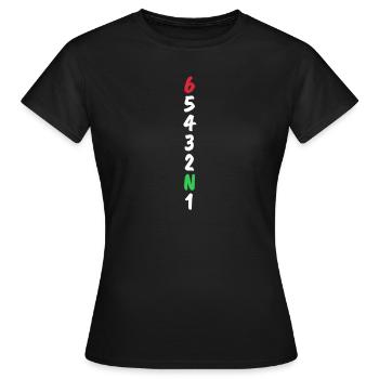 1N23456 cadeau de course de vitesse de vitesse de moto - T-shirt Femme - noir - Devant - AI Model Female 172 dark (172cm)