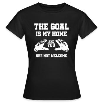 Turhüter Torwart Fußball Handball Cooler Spruch - Frauen T-Shirt - Schwarz - Vorne - AI Model Female 172 dark (172cm)