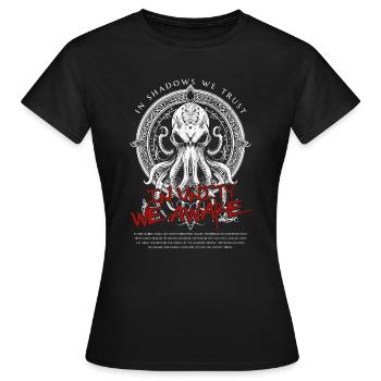 Unity Awake - Cthulhu Kult Lovecraft Necronomicon - Frauen T-Shirt - Schwarz - Vorne - AI Model Female 172 dark (172cm)