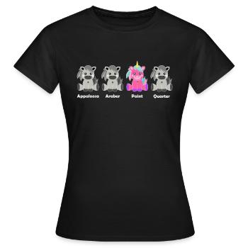 Paint Horse Unicorn Shirt - Women's T-Shirt - black - Front - AI Model Female 172 dark (172cm)
