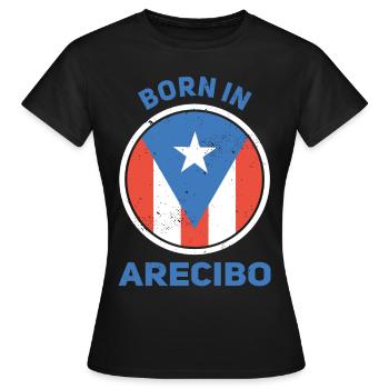 Porto Rico - T-shirt Femme - noir - Devant - AI Model Female 172 dark (172cm)