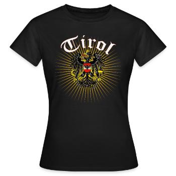 Tirol - Frauen T-Shirt - Schwarz - Vorne - AI Model Female 172 dark (172cm)