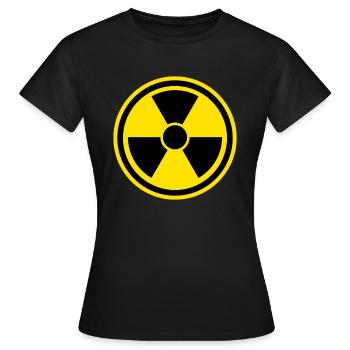 Warnschild Nuclear - Frauen T-Shirt - Schwarz - Vorne - AI Model Female 172 dark (172cm)