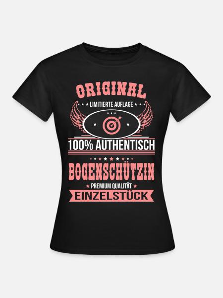 Bogenschützin Original 100% Authentisch - Frauen T-Shirt - Schwarz