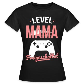 Level Mama freigeschaltet - Geschenkidee Muttertag - Frauen T-Shirt - Schwarz - Vorne - AI Model Female 172 dark (172cm)