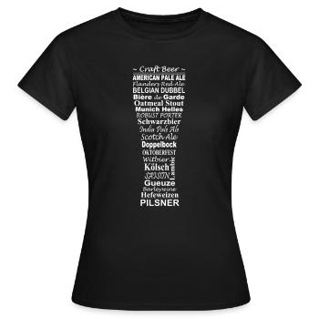 Beer,craft beer - Frauen T-Shirt - Schwarz - Vorne - AI Model Female 172 dark (172cm)