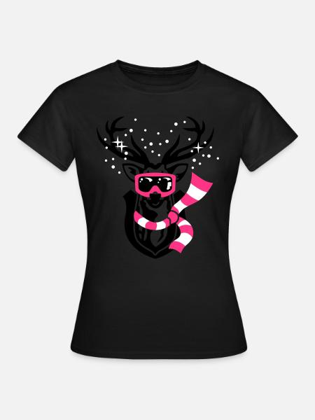 ski stag - Women's T-Shirt - black
