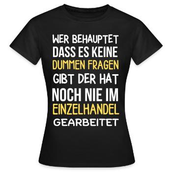 Einzelhandelskaufmann Verkäufer im Einzelhandel - Frauen T-Shirt - Schwarz - Vorne - AI Model Female 172 dark (172cm)