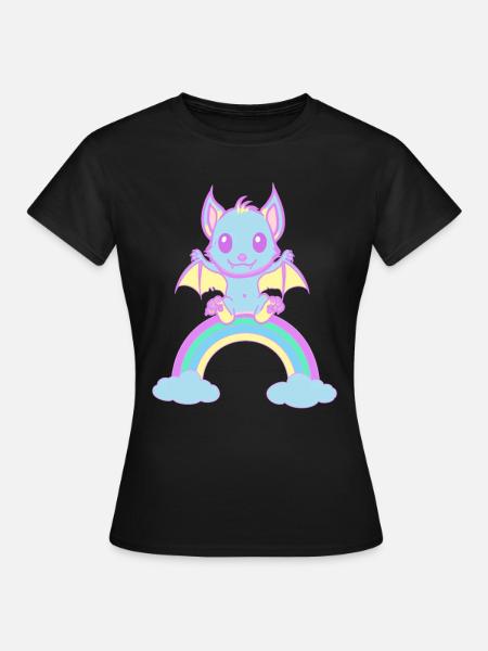 niedliche Fledermaus Fledermäuse - Frauen T-Shirt - Schwarz