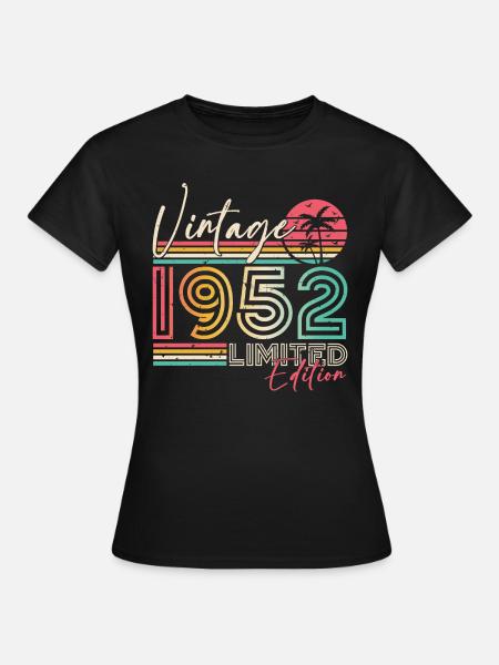 1952 Vintage Vintage Retro Cadeau d’anniversaire - T-shirt Femme - noir