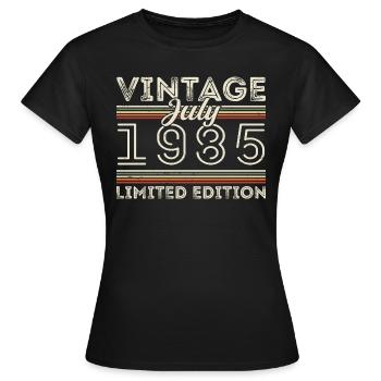 Juli 1985 Juli Geburtstagsgeschenk Juli 1985 - Frauen T-Shirt - Schwarz - Vorne - AI Model Female 172 dark (172cm)