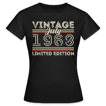 Juli 1968 Juli Geburtstagsgeschenk Juli 1968 - Frauen T-Shirt - Schwarz - Vorne - AI Model Female 172 dark (172cm)