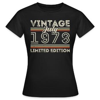 Juli 1978 Juli Geburtstagsgeschenk Juli 1978 - Frauen T-Shirt - Schwarz - Vorne - AI Model Female 172 dark (172cm)