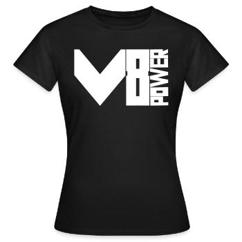 Puissance V8 - T-shirt Femme - noir - Devant - AI Model Female 172 dark (172cm)