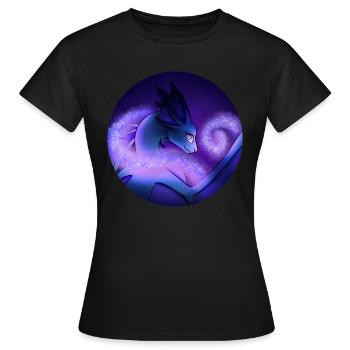Dragon Poussière d’Étoile - T-shirt Femme - noir - Devant - AI Model Female 172 dark (172cm)