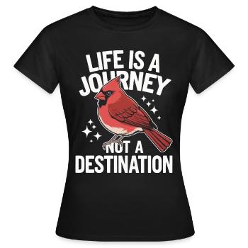 Cardinal Rouge Cardinal Vogel Rouge Cardinal - T-shirt Femme - noir - Devant - AI Model Female 172 dark (172cm)